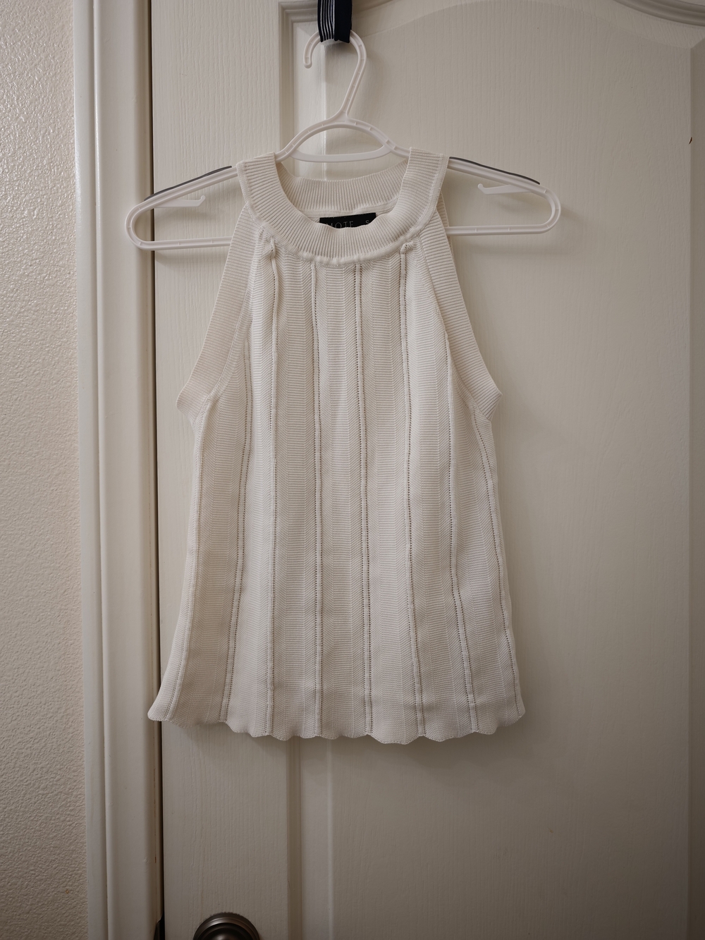 MOTF Cream Ribbed Knit Tank